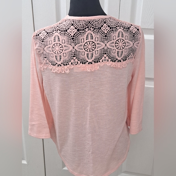 Time & Tru Open Front Sweater With Crochet Accents     Size 8-10 - Picture 1 of 10